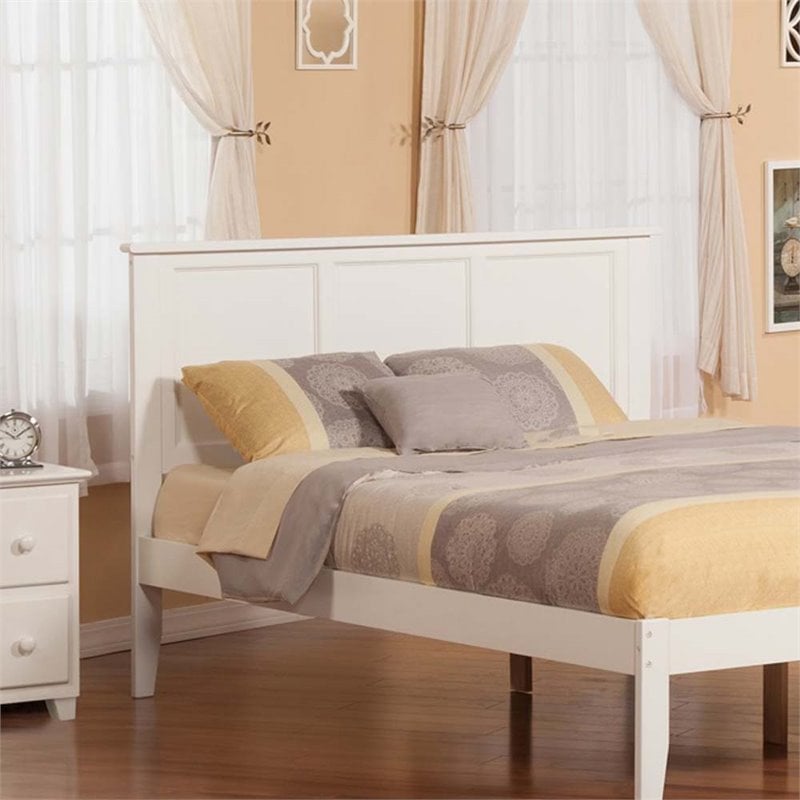 Leo & Lacey Madison Queen Solid Wood Panel Headboard in White