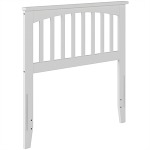 Leo & Lacey Mission Twin Wood Headboard in White