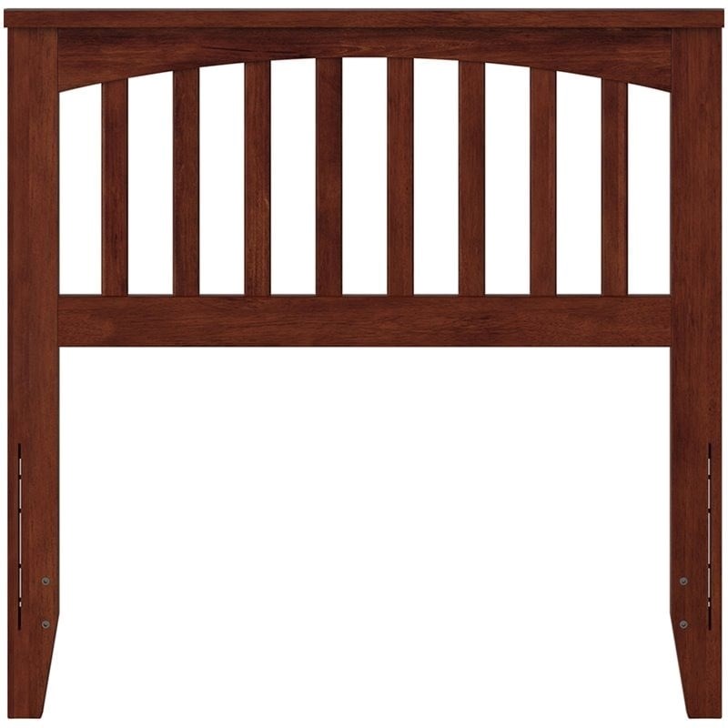 Leo & Lacey Mission Twin Wood Headboard in Walnut