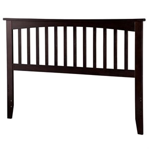Leo & Lacey Mission Queen Wood Headboard in Espresso