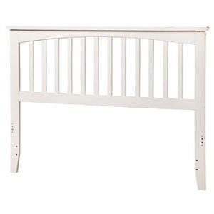 Leo & Lacey Contemporary Queen Wood Headboard in White Finish