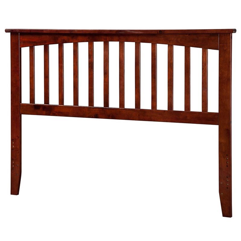 Leo & Lacey Mission Queen Wood Headboard in Walnut