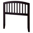 Leo & Lacey Contemporary Mission-Inspired Twin Wood Headboard in Espresso