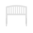 Leo & Lacey Contemporary Mission-Inspired Twin Wood Headboard in White