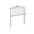 Leo & Lacey Contemporary Mission-Inspired Twin Wood Headboard in White