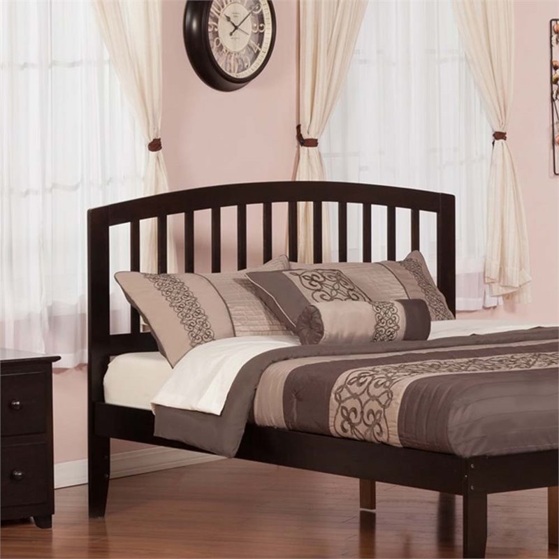 Leo & Lacey Hardwood Espresso Headboard Rectangular Queen Easy Assembly 50