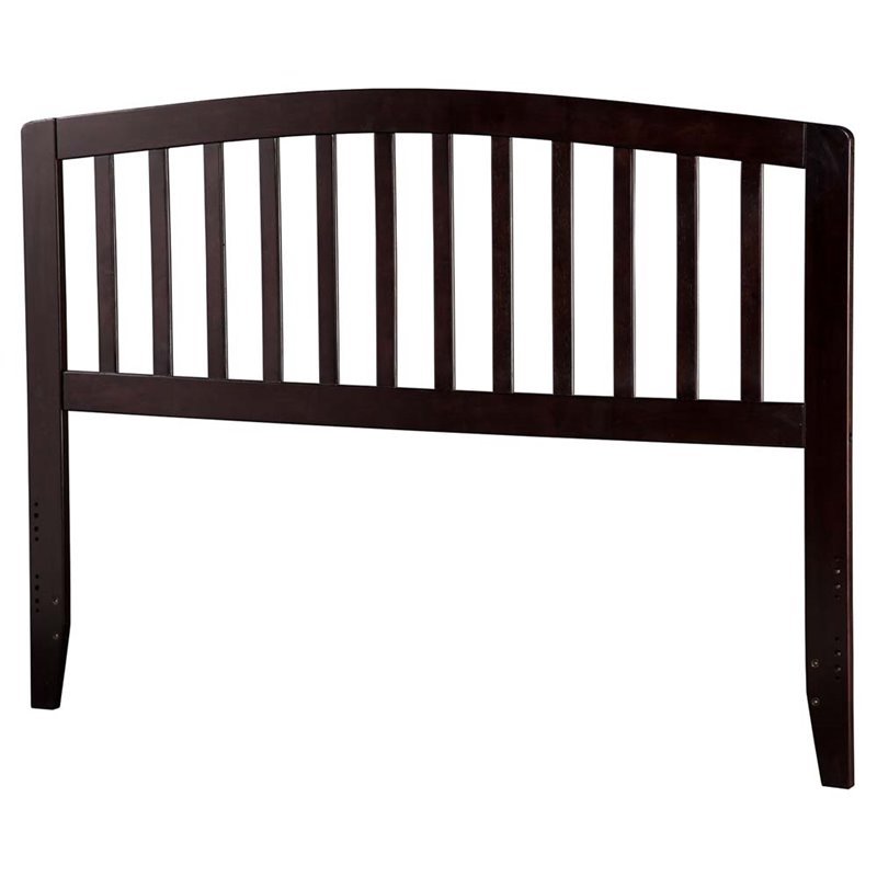 Leo & Lacey Hardwood Espresso Headboard Rectangular Queen Easy Assembly 50