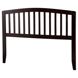 Leo & Lacey Contemporary Mission-Inspired Queen Wood Headboard in Espresso