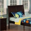 Leo & Lacey Contemporary Twin Sleigh Wood Headboard in Espresso