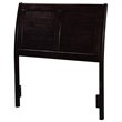 Leo & Lacey Contemporary Twin Sleigh Wood Headboard in Espresso