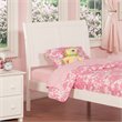 Leo & Lacey Contemporary Twin Sleigh Wood Headboard in White