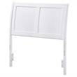 Leo & Lacey Contemporary Twin Sleigh Wood Headboard in White