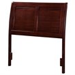 Leo & Lacey Portland Twin Sleigh Wood Headboard in Walnut