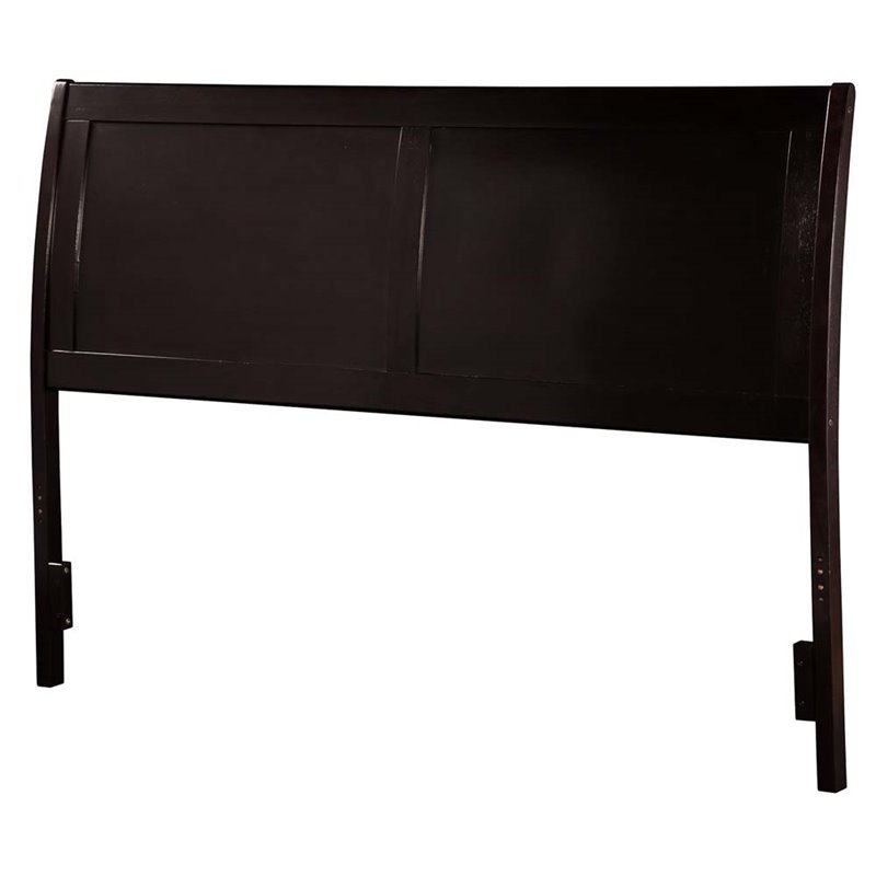 Leo & Lacey Portland Full Sleigh Wood Headboard in Espresso