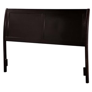 Leo & Lacey Portland Full Sleigh Wood Headboard in Espresso