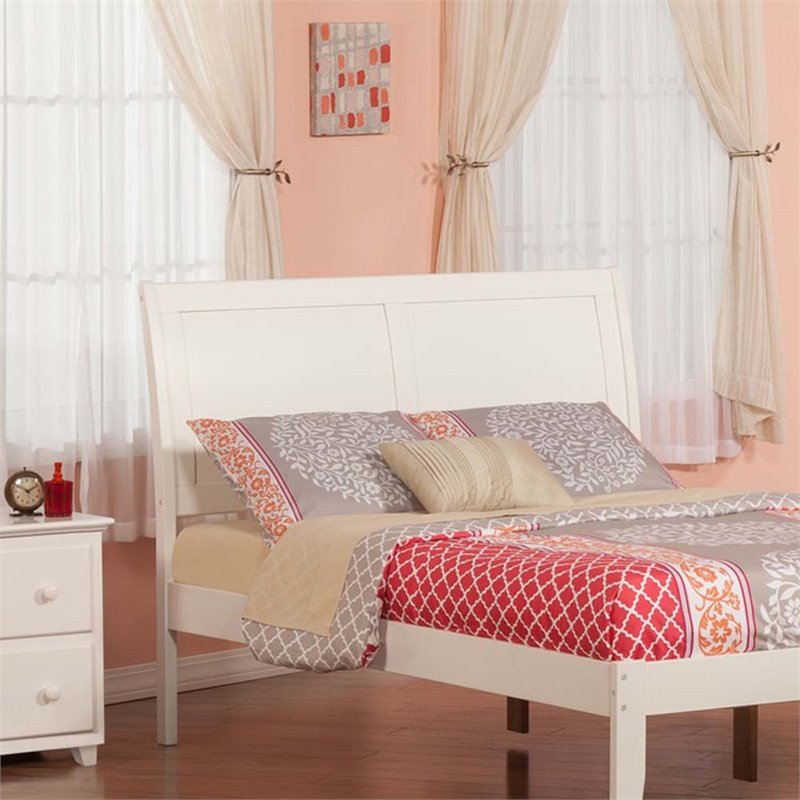 Leo & Lacey Portland Full Sleigh Wood Headboard in White