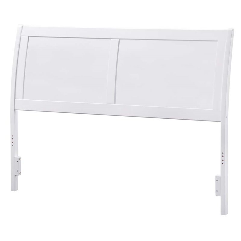 Leo & Lacey Portland Full Sleigh Wood Headboard in White