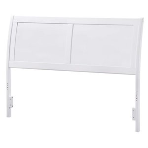 Leo & Lacey Portland Full Sleigh Wood Headboard in White