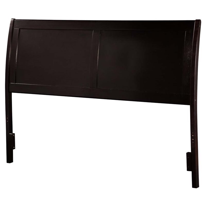 Leo & Lacey Portland Queen Sleigh Wood Headboard in Espresso