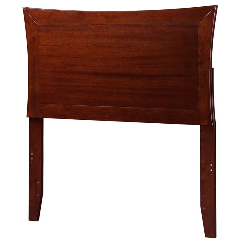 Leo & Lacey Modern Solid Hardwood Twin Panel Headboard in Walnut