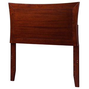 Leo & Lacey Modern Solid Hardwood Twin Panel Headboard in Walnut