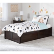 Leo & Lacey Solid Wood Twin XL Storage Platform Bed in Espresso