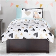 Leo & Lacey Solid Wood Twin XL Storage Platform Bed in Espresso