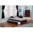 Leo & Lacey Urban Twin Trundle Platform Bed in Walnut