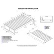 Leo & Lacey Urban Twin Trundle Platform Bed in Walnut