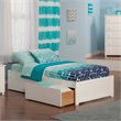 Leo & Lacey Urban Twin Storage Platform Bed in White