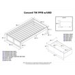 Leo & Lacey Urban Twin Storage Platform Bed in White