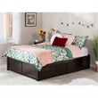 Leo & Lacey Solid Wood Urban Full Storage Platform Bed in Espresso