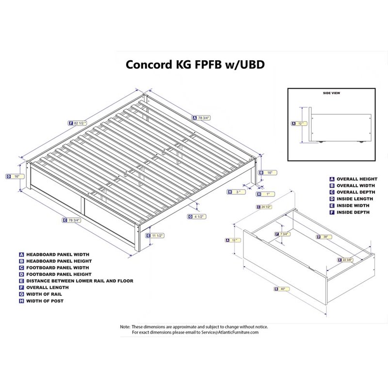 Leo & Lacey Urban King Storage Platform Bed in Espresso