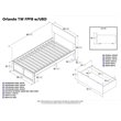 Leo & Lacey Twin Wood Platform Bed with Footboard & Storage Drawers in Espresso