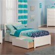 Leo & Lacey Urban Twin Storage Platform Bed in White