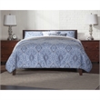 Leo & Lacey Transitional Solid Wood Queen Platform Bed w/ USB Charger in Walnut