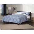 Leo & Lacey Transitional Solid Wood Queen Platform Bed w/ USB Charger in Walnut