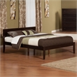 Leo & Lacey Transitional Solid Wood King Platform Bed w/ Open Foot in Espresso
