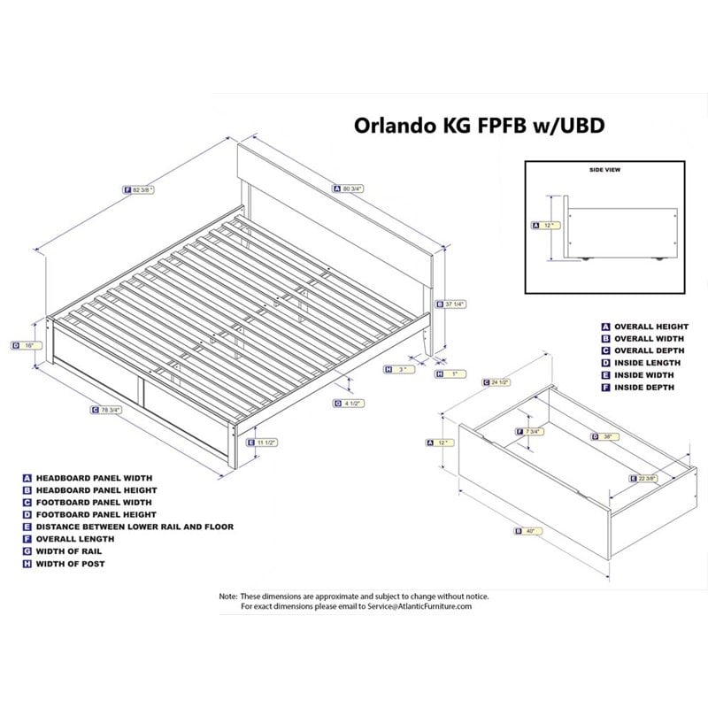 Leo & Lacey Urban King Storage Platform Bed in Espresso
