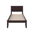 Leo & Lacey Solid Wood Twin XL Platform Bed w/ USB Charger in Espresso