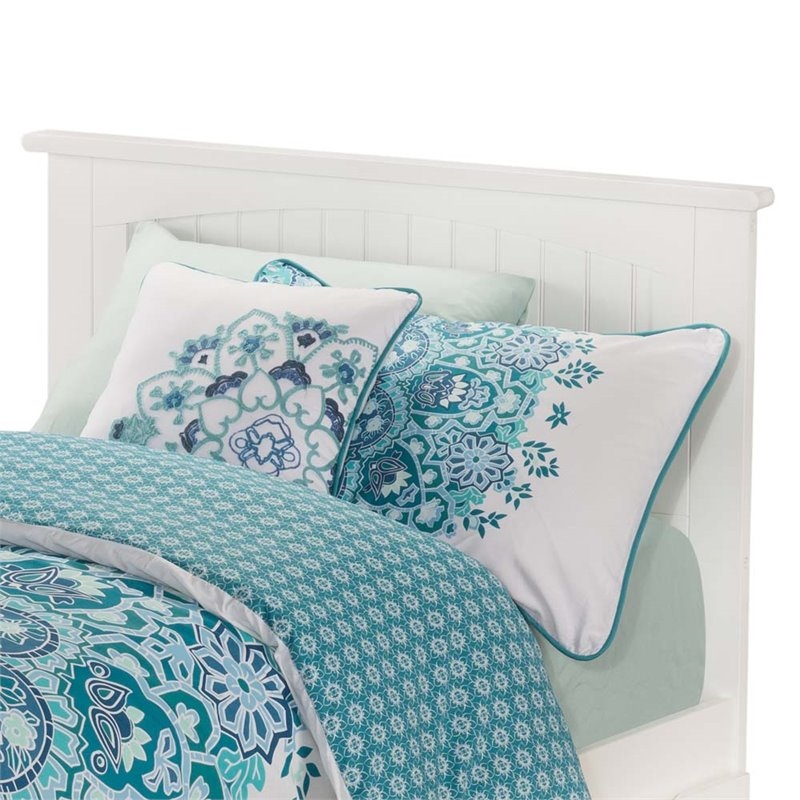 Leo & Lacey Farmhouse 2-Drawer Solid Wood Twin XL Storage Platform Bed in White