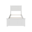 Leo & Lacey Farmhouse Solid Wood Twin XL Platform Bed with USB Charger in White