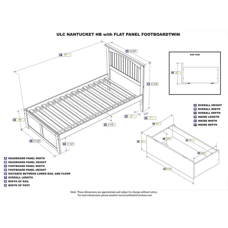 Leo & Lacey Twin Storage Platform Bed in Espresso