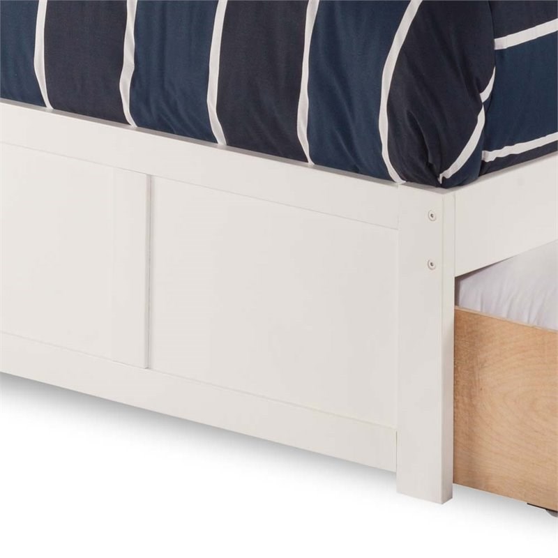Leo & Lacey Urban Twin Storage Platform Bed in White