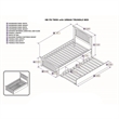 Leo & Lacey Solid Wood Urban Twin Trundle Platform Bed in White