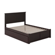 Leo & Lacey Full Trundle Platform Bed in Espresso