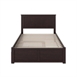 Leo & Lacey Full Trundle Platform Bed in Espresso