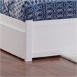 Leo & Lacey Full Wood Platform Bed with Footboard and Twin Trundle in White