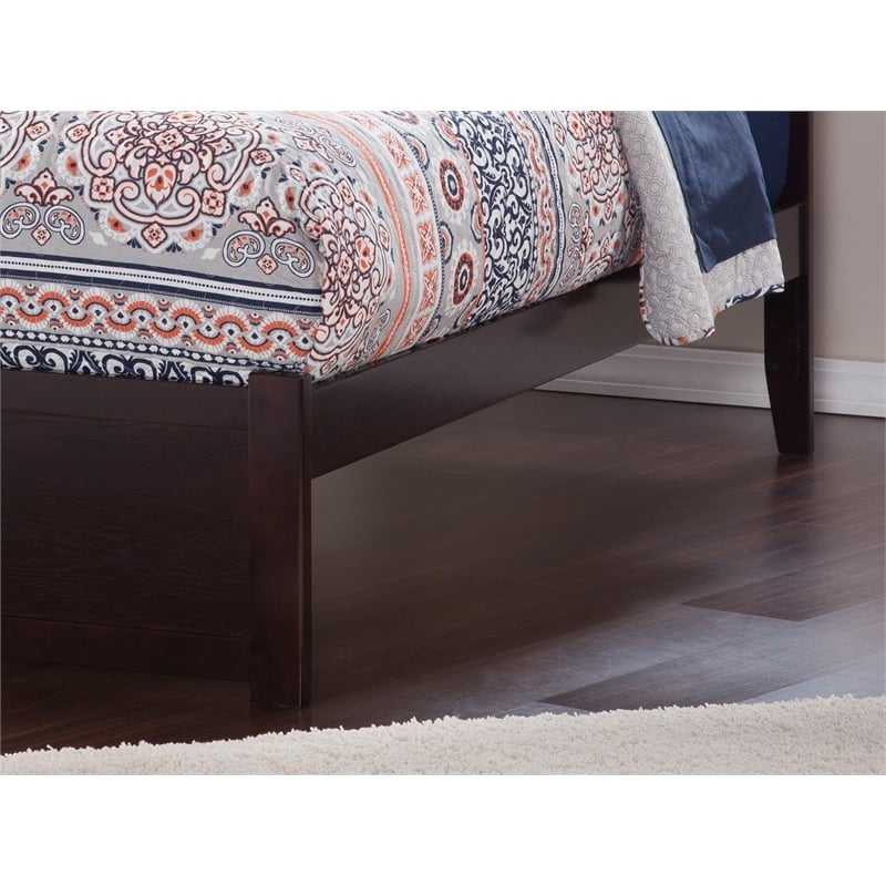 Leo & Lacey Farmhouse Solid Wood Full Storage Platform Bed in Espresso