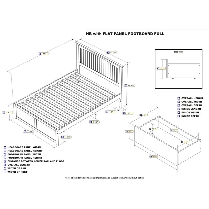 Leo & Lacey Farmhouse Solid Wood Full Storage Platform Bed in Espresso